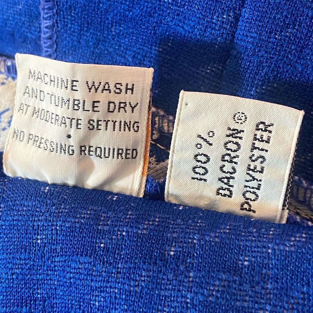 VTG,Catalina Sportswear California,U.S.A Blue and White Houndstooth A-Line Skirt - Picture 5 of 6